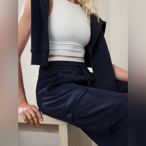 Athleta Retroterry Wide Leg Cargo Pant // Navy - Picture 2 of 14